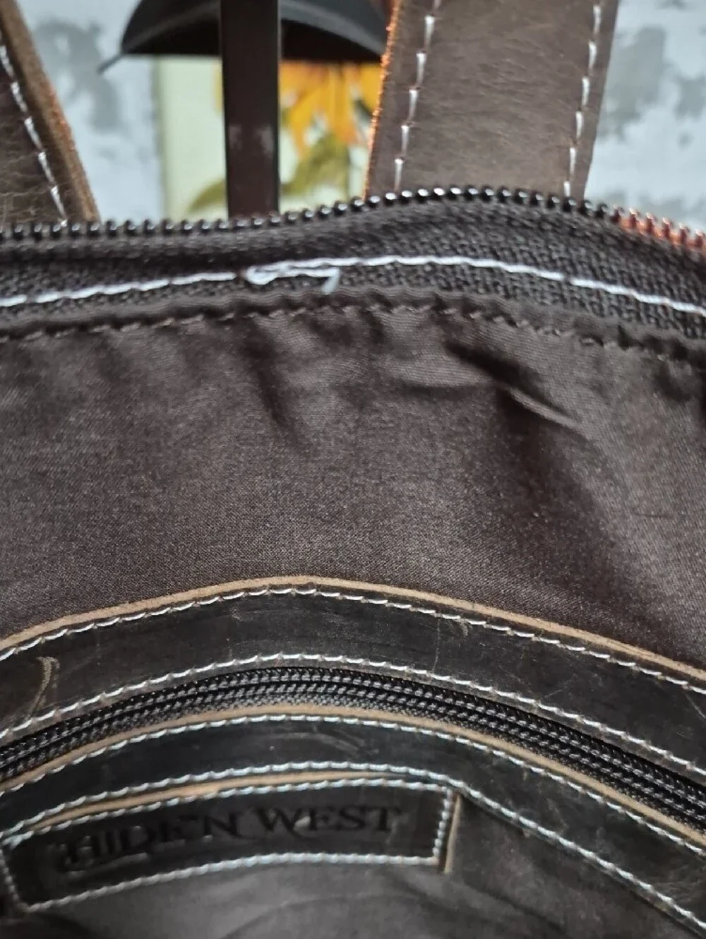 Brown Embroidered Leather Women's Backpack with Matching Wallet & Pouch
